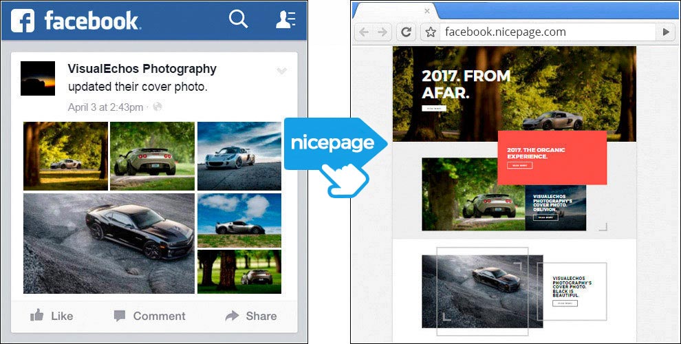 Nicepage AI for Facebook