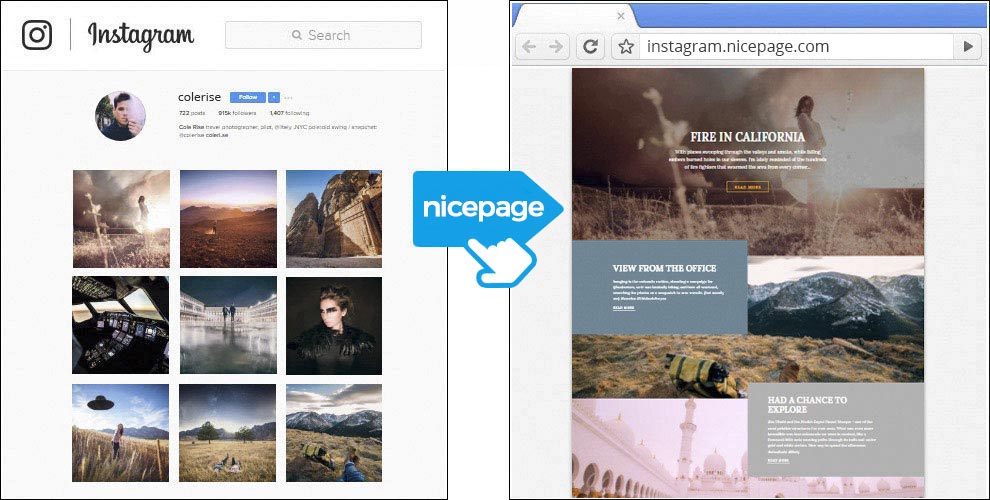 Nicepage AI for Instagram