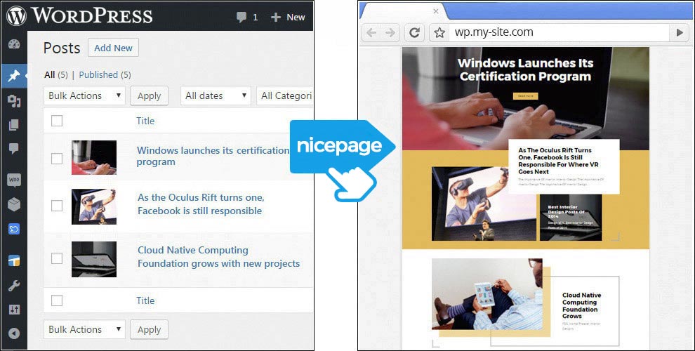 Nicepage AI for WordPress